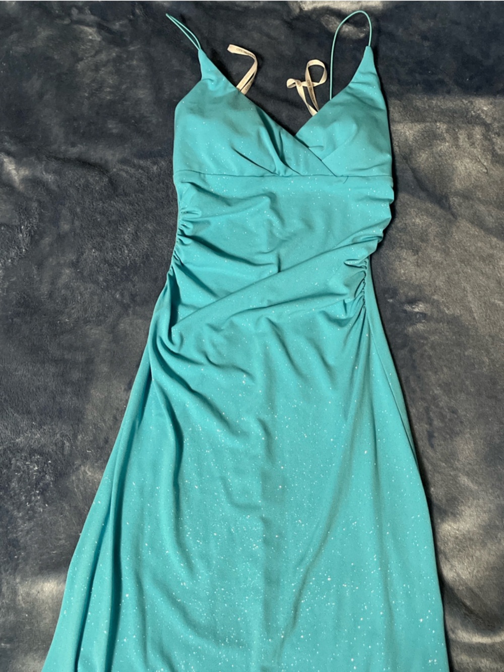 City Triangles Teal Sparkle Dress